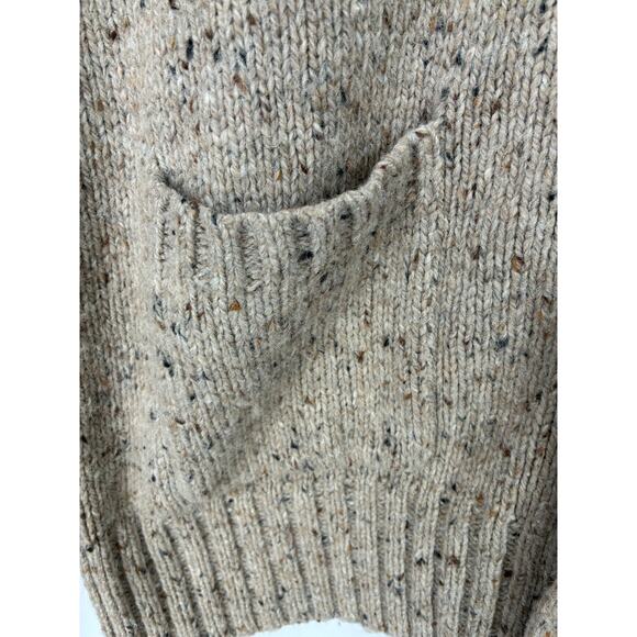 Wool Blend Cardigan Sweater Mens XL Tan Shawl Collar Academia Professor Grandpa - Picture 3 of 9